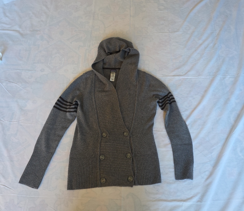 Patagonia Gray Double-Breasted Cardigan